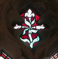 Stained glass flower motif